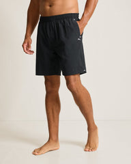 Big & Tall Huntington Bay E-Waist Hybrid Shorts - Black