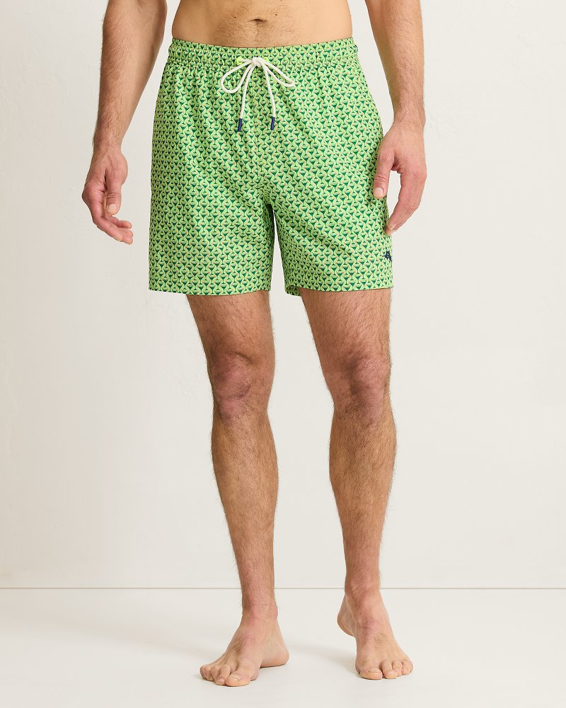 Big & Tall Naples Teeny Martini Swim Trunks - Tequila