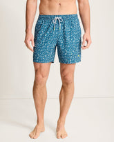 Big & Tall Naples Night Schooled Swim Trunks - Kingfish
