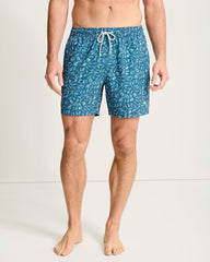 Big & Tall Naples Night Schooled Swim Trunks - Kingfish