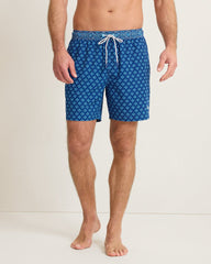 Big & Tall Naples Goa Geo Swim Trunks - Indigo Tide