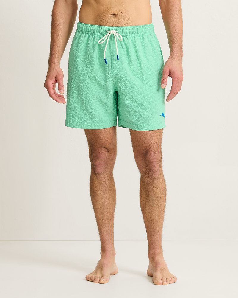 Big & Tall Naples Shores Swim Trunks - Turq Cabbage