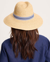 Medium Wide-Brim Hampton Raffia Hat - Natural
