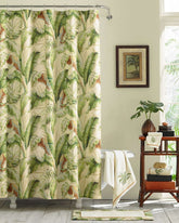 Palmiers Medium Green Shower Curtain - Green