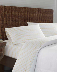 Pineapple Pinstripe 4-Piece Queen Sheet Set - Yellow