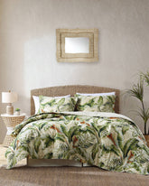 Palmiers 4-Piece Queen Comforter Set - Green