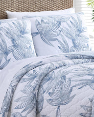 Kayo 3-Piece King Quilt Set - Blue