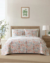 Ikat Tropics Reversible 3-Piece King Quilt Set - Multicolor