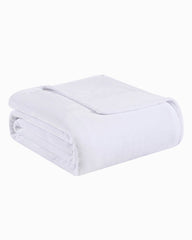 Solid Full/Queen Fleece Blanket - White