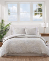 Island Estate Jungle Palms Reversible 3-Piece King Duvet Cover Set - Beige