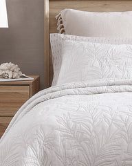 Solid Costa Sera 2-Piece King Quilted Sham Set - White