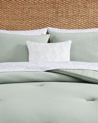 Seersucker Solid 8-Piece King Comforter Set - Spring Green