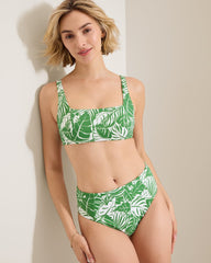 Palm Modern Costa Verde High-Waist Bikini Bottoms - Four Leaf Clover
