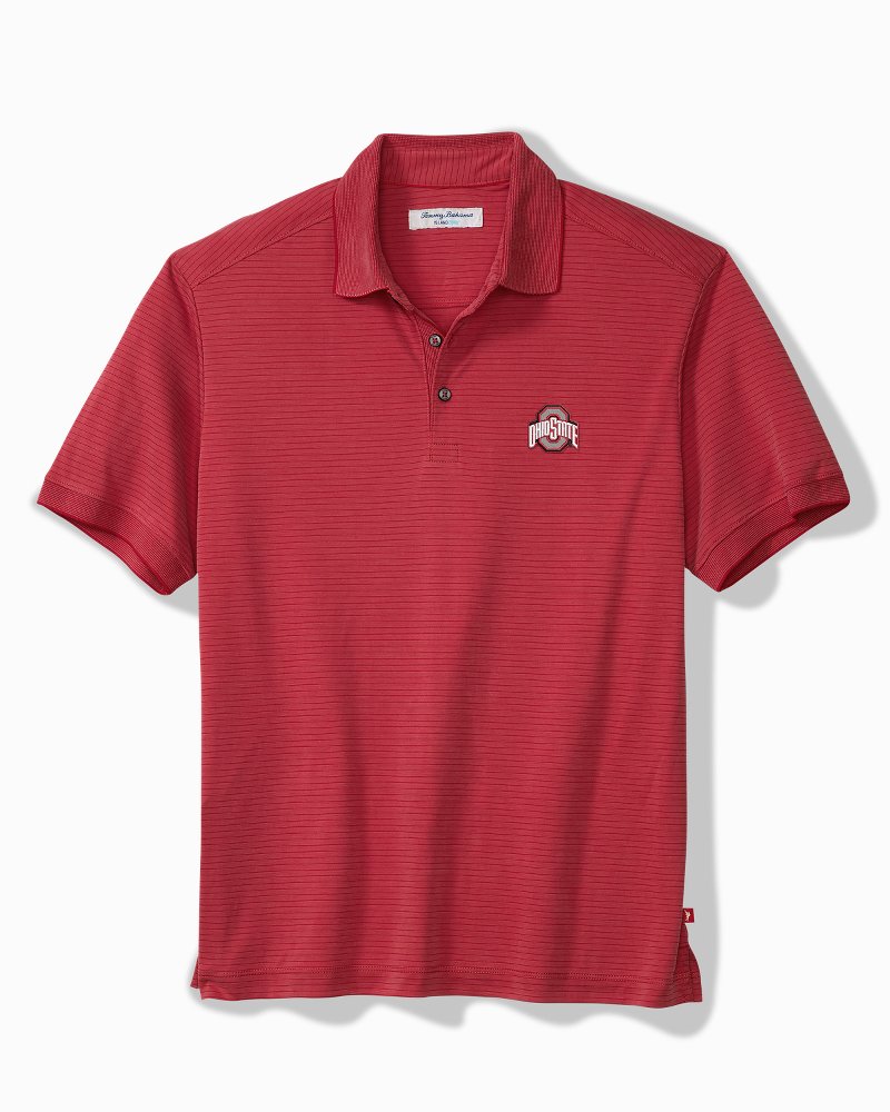 Collegiate Bay Stripe IslandZone Polo - ohio_state