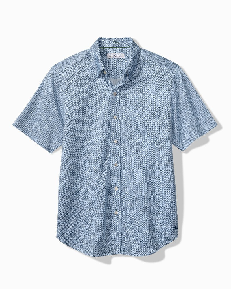 San Lucio Lotus Stretch Knit Shirt - Stellar Sapphire