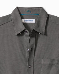 San Lucio Sol Stripe Stretch Knit Shirt - Coal