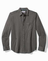 San Lucio Sol Stripe Stretch Knit Shirt - Coal
