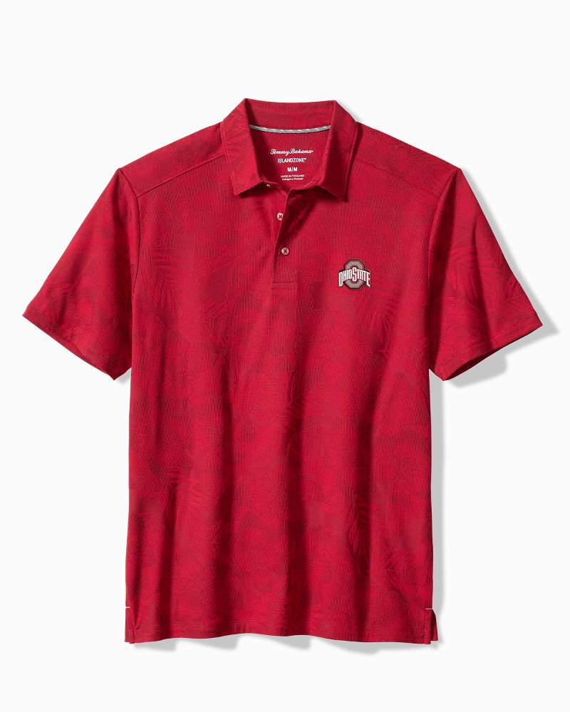 Collegiate Palm Fresco Hibiscus IslandZone Polo - ohio_state