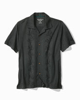 Palm Fresco Beach Border IslandZone® Camp Shirt - Coal