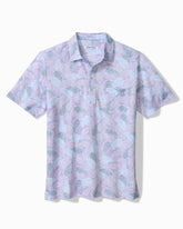 San Lucio Frond Fall Stretch-Knit Polo - Paisley Purple