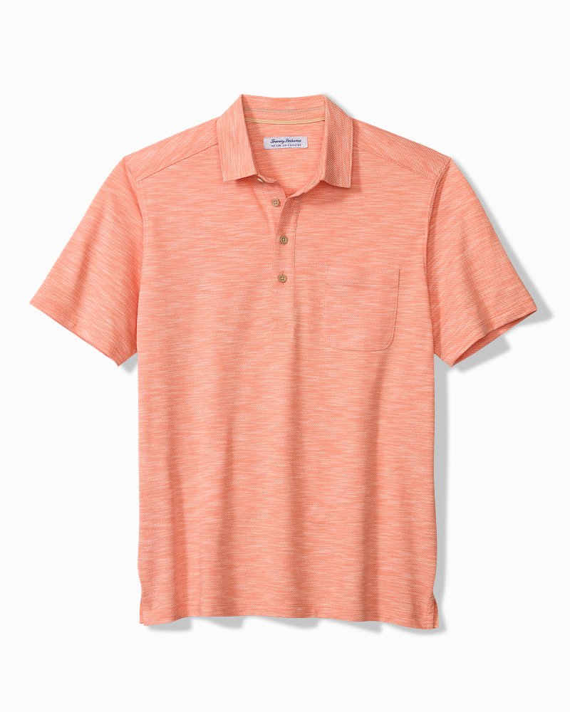 San Lucio Tides Stretch Knit Polo - Light Serape