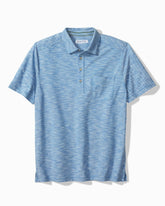 San Lucio Tides Stretch Knit Polo - Blue Surf