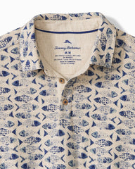 Sardinia Soiree Stretch-Linen Polo - Natural