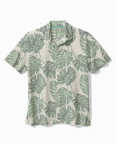 Costa Wave Monstera Mash IslandZone Camp Shirt - Dark Jade