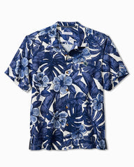 NFL Floral Lush Silk Camp Shirt - new_england_patriots
