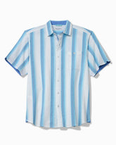 Nova Wave Marina Stripe Cotton-Blend Shirt - Kohala Teal