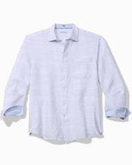 Paradisio Plaid Linen Long-Sleeve Shirt - Classic Lavender