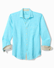 Paradise Breezer Linen Long-Sleeve Shirt - Blue Radiance