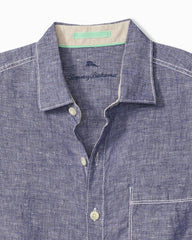 Paradise Breezer Linen Long-Sleeve Shirt - Island Navy