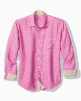 Paradise Breezer Linen Long-Sleeve Shirt - Pink Umbrella