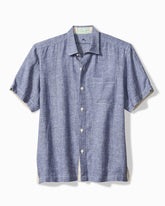 Paradise Breezer Linen Short-Sleeve Shirt - Island Navy
