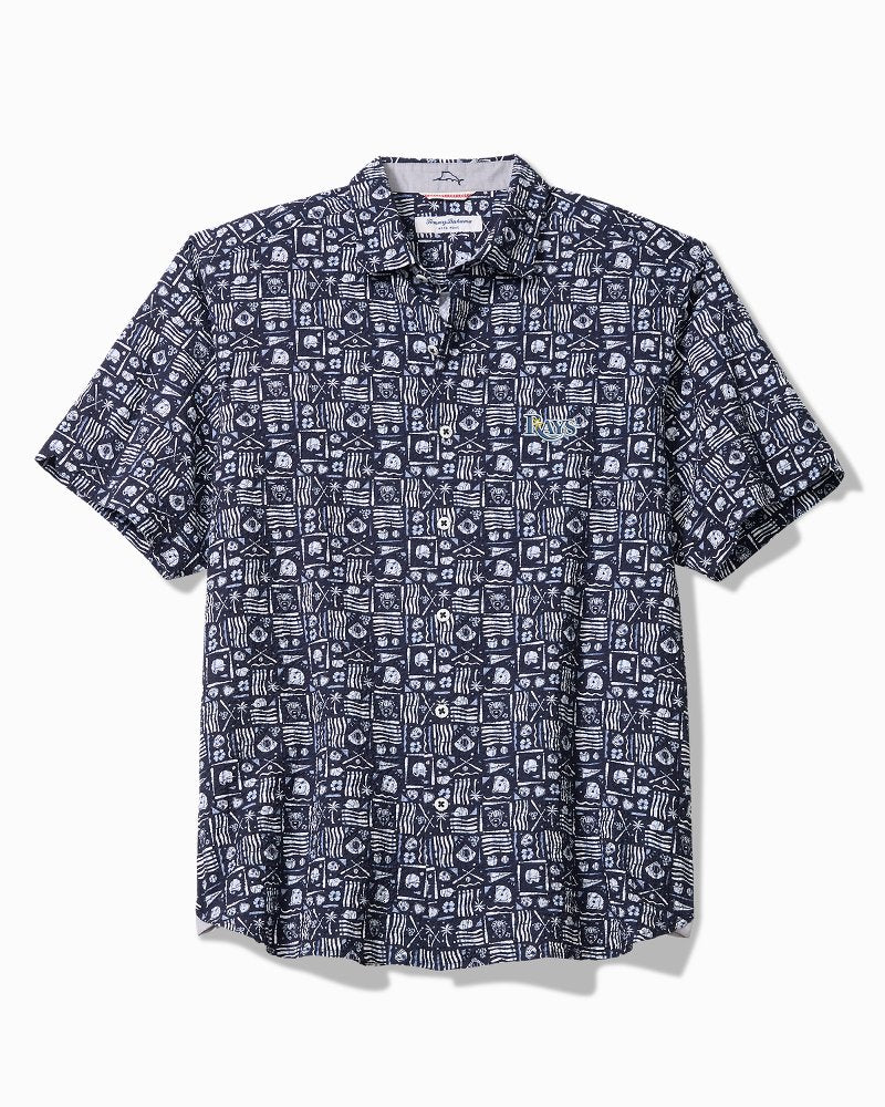 MLB Nova Wave Ballpark Batik Cotton-Blend Shirt - tampa_bay_rays