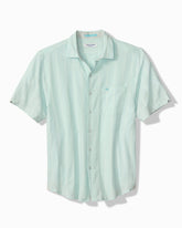 Nova Wave Cotton-Blend Short-Sleeve Shirt - Dusty Aqua