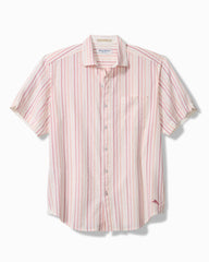 Nova Wave Aloha Stripe Cotton-Blend Shirt - Red Spark