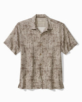 Bamboo Weave Silk Camp Shirt - Chinchilla