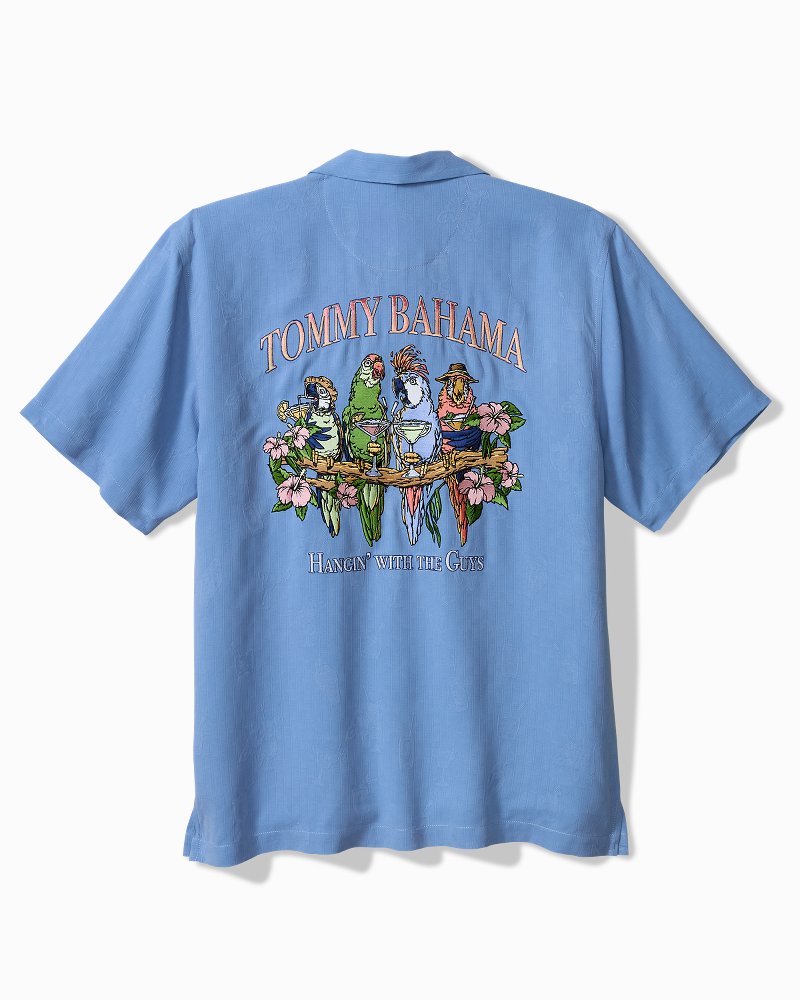Hangin' With the Guys Silk Camp Shirt - French Blue