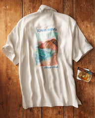 Tide & Time Silk Camp Shirt - Coastal Mist