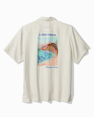 Tide & Time Silk Camp Shirt - Coastal Mist