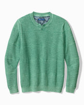 Saltwater Textured Abaco Sweater - Azure Water