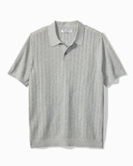 Coolside Sun Bliss IslandZone Polo - Light Grey Heather