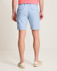 Beach Coast Stretch-Linen 9-Inch Shorts - Ocean City