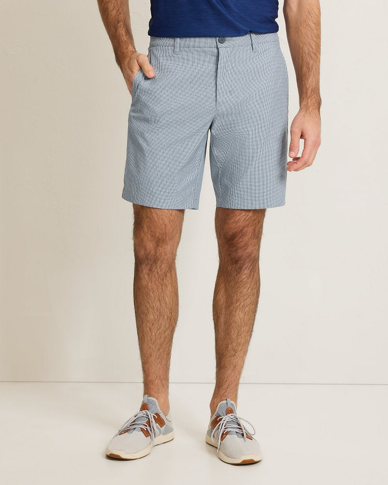 Barbados Pro Vista Check IslandZone 9-Inch Shorts - Glass Bottle