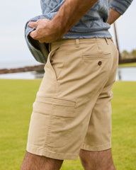 Boracay Island Chino Cargo 9-Inch Shorts - Stone Khaki