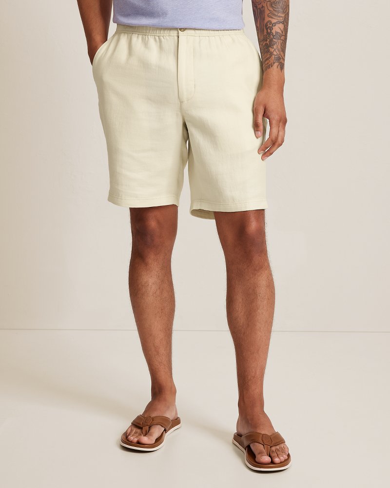 Bora Beach Gauze E-Waist 9-Inch Shorts - Bleached Sand