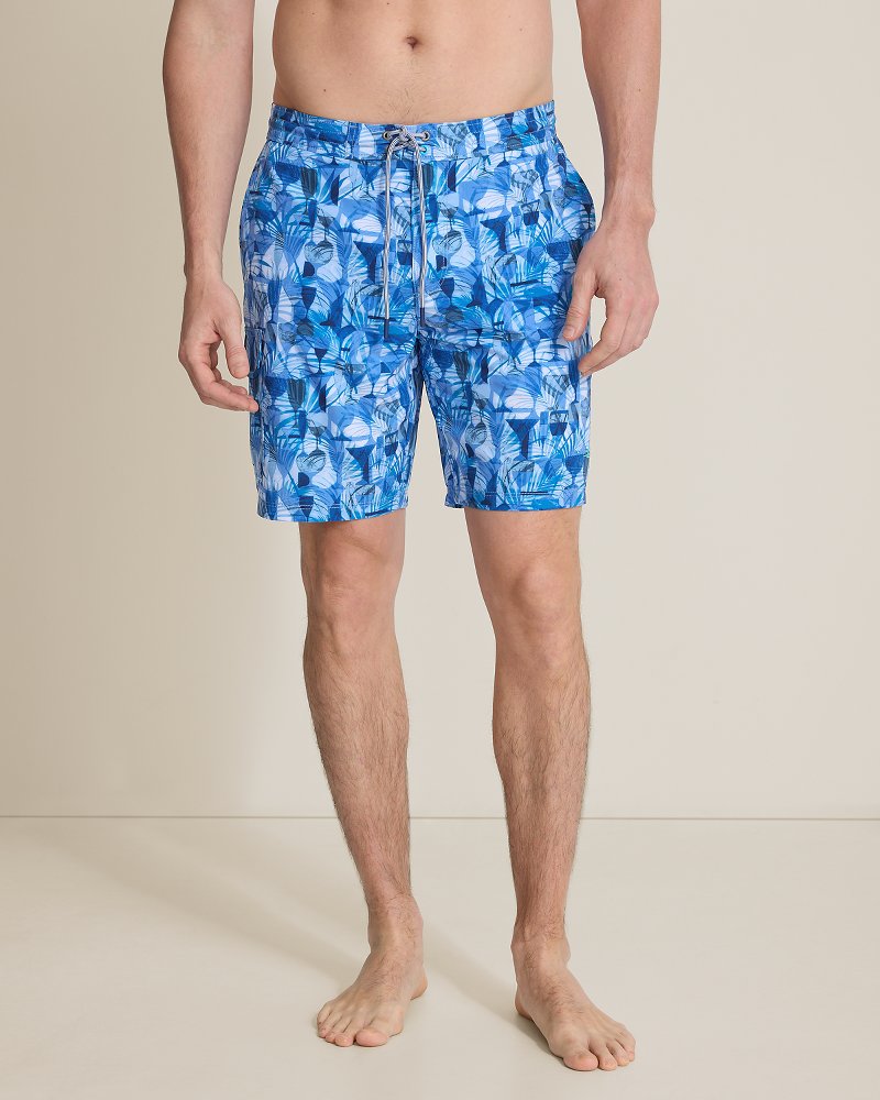Baja Fizz & Fronds 8-Inch Boardshorts - Grape Pools