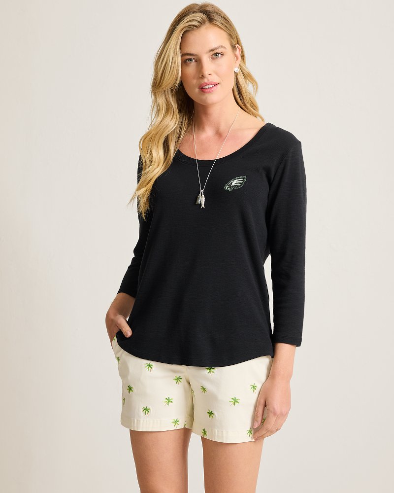 NFL Ashby Isles 3/4-Scoop-Neck T-Shirt - philadelphia_eagles